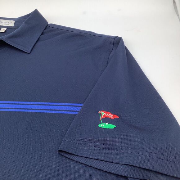 Peter Millar Summer Comfort Mens Short Sleeve Golf Polo Blue Size XL - Picture 5 of 7